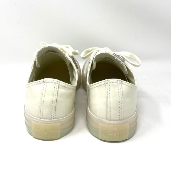 💖MEGA SALE💖Converse CTAS White Patent Leather Casual Shoes Women's 7.5 165605C - Picture 5 of 10